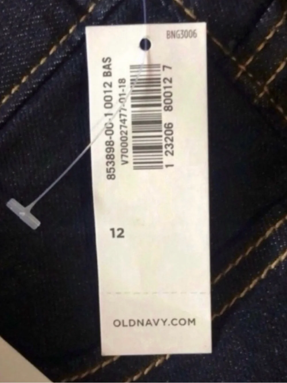 New Old Navy Jeans Boys Dark Wash Athletic Straight Leg Denim Blue Jeans Size 12